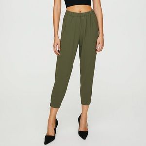 Aritzia Babaton Dexter Pant in Army Green